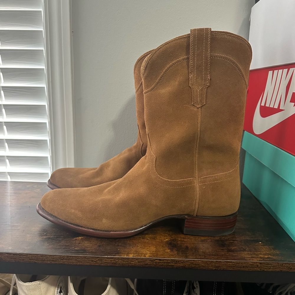Tecovas Suede Cowboy Boots Size 14D